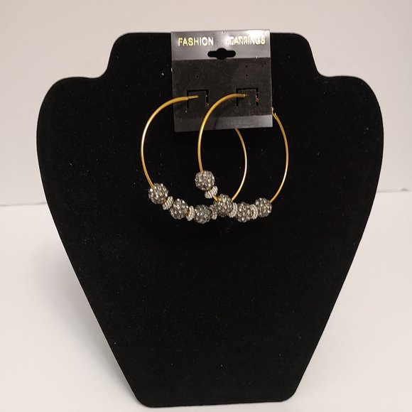 Handmade Medium size gold hoops. - Picture 1 of 1